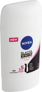 Nivea tuhý antiperspirant Black & White Invisible Clear 50 ml