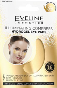 Eveline očný vankúšik zlatý rozjasňujúci 3v1 1 ks