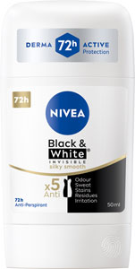 Nivea tuhý antiperspirant Black & White Invisible Silky Smooth 50 ml