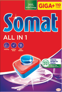 Somat All in 1 tablety do umývačky riadu 110 ks