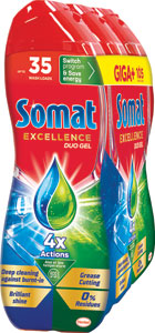 Somat Excellence gél do umývačky riadu Duo Gel Grease Cutting 3x630 ml