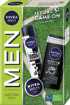 Nivea Men darčeková sada Feeling Game On krém, antiperspirant, sprchový gél  - Teta drogérie eshop