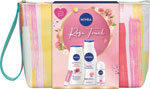 Nivea darčeková sada Rose telové mlieko, sprchový gél, antiperspirant, Labello - Teta drogérie eshop