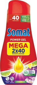 Somat All in 1 Gél Lemon do umývačky riadu 2x720 ml