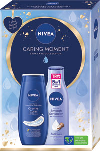 Nivea darčeková sada Caring Moment sprchový gél, telové mlieko