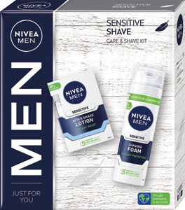 Nivea Men darčeková sada Sensitive Shave pena na holenie, voda po holení