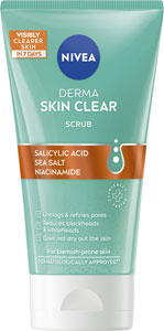 Nivea čistiaci pleťový peeling Derma Skin Clear 150 ml