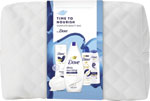 Dove darčeková sada Original sprchovací gél 250 ml, telové mlieko 250 ml, šampón 250 ml, antiperspirant 150 ml, tuhé mydlo 90 g, kozmetická taška veľká - Teta drogérie eshop