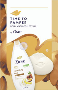 Dove darčeková sada Nourishing Care sprchovací gél 250 ml, tuhé mydlo 90 g