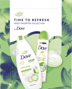 Dove darčeková sada Refreshing 3 - sprchovací gél 250 ml, antiperspirant 150 ml, tuhé mydlo 90 g