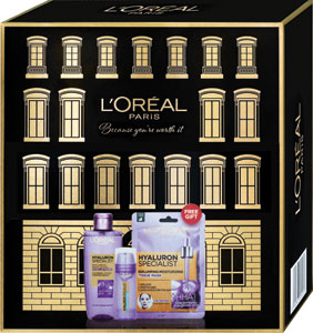 L'Oreal Paris darčeková sada Hyaluron Specialist micelárna voda, vyplňujúci gél, textilná maska