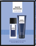 David Beckham darčeková sada Classic Blue deodorant natural spray 75 ml, sprchový gél 200 ml - Teta drogérie eshop