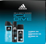 Adidas darčeková sada Ice Dive sprchový gél 250 ml, deodorant body spray 150 ml, body fragrance 75 ml - Teta drogérie eshop