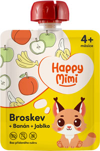 Happy Mimi ovocný príkrm Broskyňa 90 g