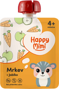 Happy Mimi ovocný príkrm Mrkva 90 g