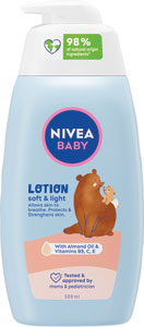 Nivea Baby ľahké telové mlieko 500 ml