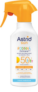 Astrid Sun rodinné mlieko na opalovanie sprej OF 50 270 ml