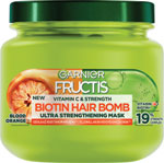 Garnier Fructis maska na slabé vlasy Vitamin & Strength Ultra posilňujúca Biotin Hair Bomb 320 ml - Teta drogérie eshop