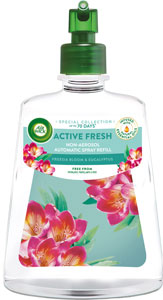 Air Wick Active Fresh náplň na vodnej báze do automatického difuzéra Kvitnúce frézie a eukalyptus 228 ml