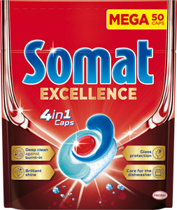 Somat Excellence 4in1 kapsule do umývačky riadu 50 ks
