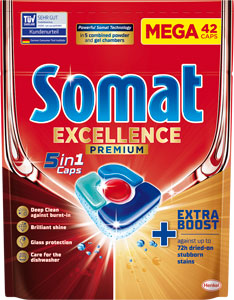 Somat Excellence 5in1 kapsule do umývačky riadu 42 ks