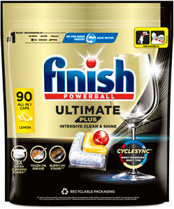 Finish Ultimate Plus All in 1 kapsuly do umývačky riadu Lemon 90 ks