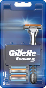 Gillette Sensor 3 strojček + 6 náhradných hlavíc