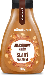 Allnature Arašidový krém slaný karamel 260 g 