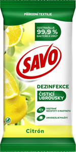 Savo dezinfekčné čistiace utierky Citrón 30 ks