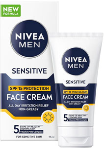 Nivea Men ochranný krém SPF15 Sensitive 75 ml