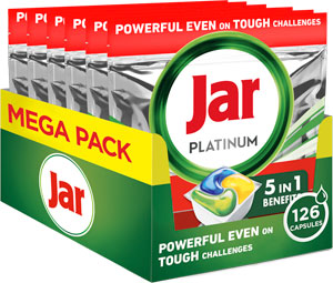 Jar Platinum tablety do umývačky riadu citrón 126 ks