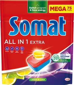 Somat All in 1 Extra tablety do umývačky riadu 75 ks