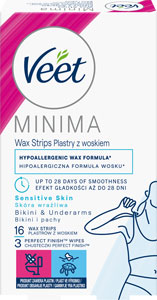 Veet Minima hypoalergénne voskové pásiky Bikiny a Podpazušie 16 ks