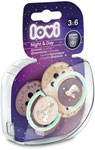 LOVI dynamický utišujúci cumlík 3-6m Night & Day dievča 2 ks - Teta drogérie eshop