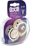 LOVI dynamický utišujúci cumlík 6-18m Night & Day dievča 2 ks - Teta drogérie eshop