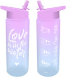Baggie tritanová fľaša na vodu ružová Love is in the water 750 ml - Teta drogérie eshop