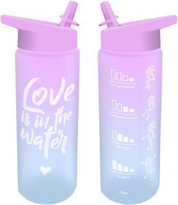 Baggie tritanová fľaša na vodu ružová Love is in the water 750 ml