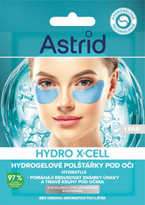 Astrid hydrogélové vankúšiky pod oči Hydro X-Cell 1 pár