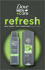 Dove darčeková sada Men+Care Extra Fresh sprchovací gél 250 ml, antiperspirant 150 ml