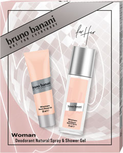 Bruno Banani darčeková sada Woman deodorant natural sprej 75 ml, sprchový gél 50 ml