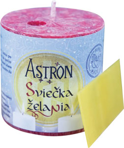 Astron Sviečka Želania červená 120 g