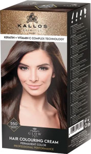 Kallos farba na vlasy GLOW 550 MAHOGANY BROWN