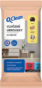 Q-Clean Vlhčené obrúsky na nábytok 40 ks