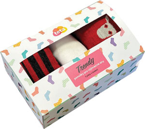 Trendy ponožky darčekové balenie 43-46 3 KS