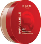 L'Oréal Paris Infaillible 24H Power Glow Loose Powder Medium púder, 10 g - Teta drogérie eshop