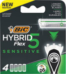 BIC 5 náhradné hlavica  Hybrid Sensitive 4ks v balení - Teta drogérie eshop