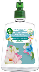 Air Wick Active Fresh náplň na vodnej báze do automatického difuzéra Jarný vánok a vanilka 228 ml