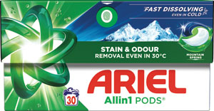 Ariel gélové tablety Mountain Spring 30 ks