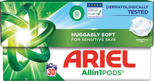 Ariel gélové tablety Sensitive 30 ks