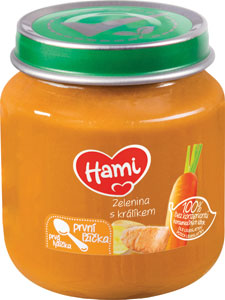 Hami mäsovo-zeleninový príkrm Zelenina s králikom 125 g